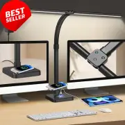 LED Architect Desk Lamp 79cm 48W Double Head Wireless Charger USB Port