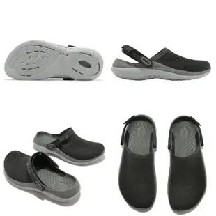 【Crocs】涼拖鞋 Literide 360 Clog 男鞋 女鞋 黑灰 經典 洞洞鞋 膠鞋(2067080DD)
