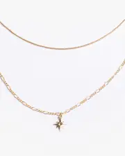Brown Starlight Fine Chain Necklace
