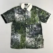 The Hideout Clothing BLOSSOMING The Clouds SMALL ButtonUp Shirt Short Sleeve NWT