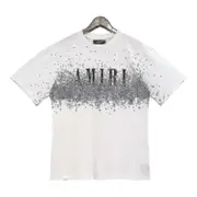 Amiri European and American trendy brand letter short-sleeved casual loose men's and women's same style pure cotton T-shirt, you deserve to have Wh...