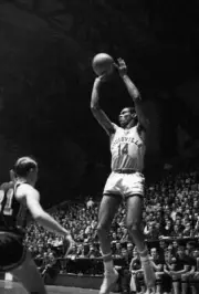 Louisville Butch Beard in action shot vs Syracuse at The Palestra - Old Photo