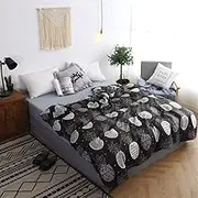 ZLYTQZHGBHD Women Pink Strawberry Printed Blanket Towel Zipper Queen King Size Towel was (Color : B25, Size : 200cmx230cm)