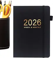 A5 Journal | 2026 Journal for Writing 144 Sheets - Hardcover Notebook A5 Calendar for Travel College Graduation Home Business Workplace School Study Meeting