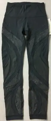 Lululemon Wunder Under Tight 25” *Lace LUXTREME NISH Gray LW5BQQS Size 6