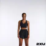 【2XU】女 AERO 4吋運動短褲(黑/反光銀)