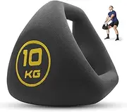 HCE 3-in-1 Kettlebell Dumbbell Weights and Push Up Bar, 10KG Triangle Neoprene Coated Dumbbell Kettlebell for Men Women Hand Weights Exercise & Fitness at Home Gym