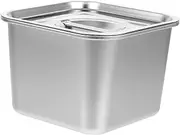 HAKIDZEL Stainless Steel Condiment Pot with Lid Versatile Seasoning Container for Kitchen Capacity Sugar Jar for Spices Storage Kitchen Organizer