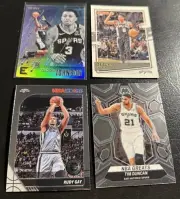 Spurs Basketball Cards Tim Duncan Mosaic Keldon Johnson Rookie Hoops Murray