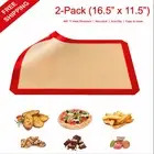 2-Pack Silicone Baking Mat Nonstick Heat Resistant Oven Mats Toaster Liner Sheet