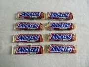 (8) Count Lot Of Snickers Candy Bars Almond 1.76 Oz Each Bar Yummy!
