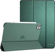 ProCase Smart Case for iPad Pro 11 Inch Case M4 2024(Model: A2836/A2837/A3006), Slim Folio Stand Hard Back Shell Protective Tablet Cover for 5th Generation iPad Pro 11" M4 2024 -Mgreen