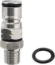 OneBom Ball Lock Post with Poppets, 1/4'' Male NPT Hex Nipple, 19/32"-18 Gas/Liquid Corny Keg Adapter Gas