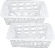 Homoyoyo Convenient Storage Basket for Office Home Multifunctional File Organizer Large Capacity Plastic Trays