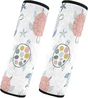 Car Seat Belt Pads Set of 2 Soft Car Safety Seat Belt Strap Shoulder Pad Camera Bag Strap Cover Car Accessories for Women Men Kids M Baby Cute Turtles