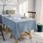 Waterproof Cotton Linen Tablecloths Rectangle Dining Table Cloth, Wipe Clean ...