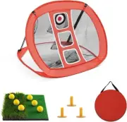 Golf Chipping Net, Golf Practice Net Target with Mat and Balls, Outdoor & Indoor