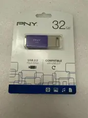 PNY USB 2.0 Flash Drive, 32GB Purple P-FD32GODM-GE USB 3.0 Compatible NEW