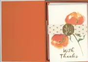 Papyrus by NIQUEA.D Aveline Orange Rose Boxed Blank Greeting Cards Set of 10