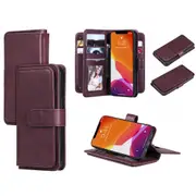 Flip Leather Phone Case With Card Slot For iPhone 11/12/13 Pro max-Wine