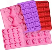 Food Grade Silicone Puppy Treat Molds, Dog Paw and Bone Mold,Reusable Candy Baking Mold Ice Cube Trays, Non-Stick Ice Cube Mould, Jelly, Biscuits, Chocolate, Candy Baking Mold
