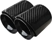 1PCS Black Chrome and Carbon Fiber Muffler Tip Compatible For Mini-Cooper Exhaust Tip R55 R56 R57 R58 R59 R60 R61(Black inlet85mm)