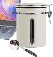 Coffee Storage Container - 1.8L Multifunctional Sugar Storage Container with Scoop | Stainless Steel Coffee Accessories, Reusable Flour Jar for Home, Restaurants