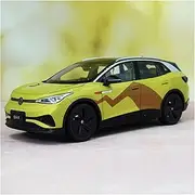 Scale Finished Model Car 1:18 Diecast Vehicle with Lights for Volkswagen ID.4X SUV Simulation Alloy Car Model Collection Souvenir Miniature Replica Car