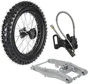 YC Yier 90/100-16 inch Rear Wheel Tire and Rim 15mm Bearing + Disc Brake Assembly + Swing Arm for Dirt Pit Bike Bigwheel 110cc 125cc 140cc 150cc 160cc 200cc Taotao Coolster SSR Apollo
