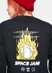 [Tealer] X Space Jam Burning Ball Long Sleeve Tee