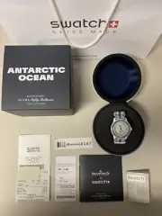 Blancpain X Swatch Scuba Fifty Fathoms Antarctic Ocean Bioceramic New /w Receipt
