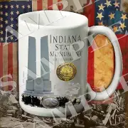Indiana State Monument Gettysburg 15-ounce American Civil War themed coffee mug