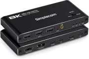 2-Port USB-C KVM Switch 8K Docking Station HDMI 2.1 DP for Laptop Tablet