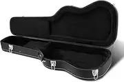Melodic Hard Case Wooden for 39 Inch Electric Guitar Strat Tele Ibanez ESP Standard Storage Gig Instrument Accessory with Soft Padding Lock Black