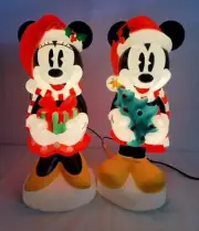 Disney Christmas Mickey & Minnie Mouse 24" Lit Blow Mold SET NEW 2024 LOWES