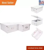 CD Storage Box - Pack of 1/2 - Durable Disc Holder with Lid to Store for Disc...