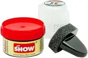 [SHOW] Neutral Instant Shine Shoe Polish Cream with Sponge for Shoes Boots Bags - Unisex 50ml 1 Unit Polish Cream - Leather Nourishment and Conditioner - Shoe Care Products, Neutral, Neutral