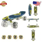 Lightweight 22-Inch Zebra Cruiser Skateboard for Youth - Perfect for Beginners