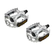 Old school Bicycle Pedals Bear Trap 9/16" or 1/2" Chrome BMX Bikes