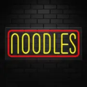 Noodles Neon Sign for Retail Displays | LED Flex Neon | 30"W x 12"H x 1"D