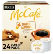 Lot NIB 24 Kcup McCafe Toffee Almond Coffee Pod Brew Father Spring Gift FreeShip