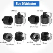 8Pcs Mic Thread Adapter Kit 5/8 to 3/8 Mic Screw Adapters 1/4 to 5/8 Mic paRjv