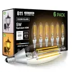 Dusk to Dawn Outdoor LED Light Bulb, 5W Equivalent 40W, Candelabra B11 Light ...