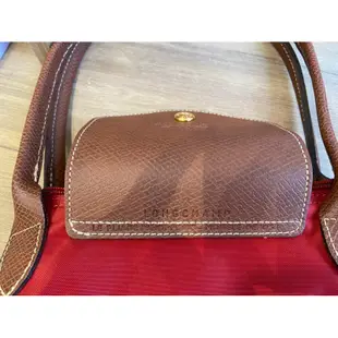 全新正品 LONGCHAMP 長把尼龍手提包 實用包款（正紅色）/迷你水餃拉鍊零錢包