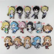 Anime sword art online rubber keychain KeyRing Race Straps cosplay
