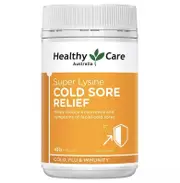 Healthy Care Super Lysine Cold Sore Relief 1000mg 100 Tablets（Exp 09/25）