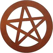 Cabilock Wooden Pentagram Altar Tile Practical Home Decor for Rituals Festivals and Meditation with Retro Design for Unique Wall Decoration Random Color