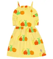[The Animals Observatory] The Animals Observatory Dragonfly printed cotton dress Y 12 yellow