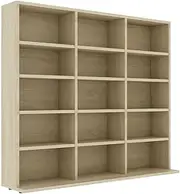 vidaXL CD Cabinet Indoor Living Room Bedroom Office Media Storage Shelf Rack Bookshelf Home Organiser Furniture Sonoma Oak Engineered Wood