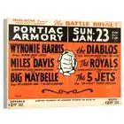 1954 Miles Davis, Wynonie Harris Jazz Concert Poster or Canvas Home Decor